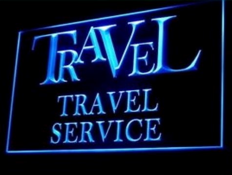 OPEN Travel Agency Service LED Neon Sign